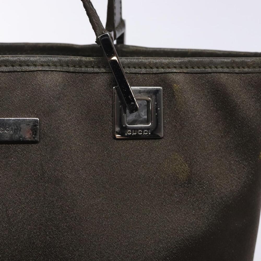 GUCCI Tote Bag Satin Brown Silver 002 002 - Picture 15 of 16